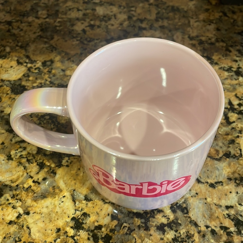 Barbie Stoneware Pearl Pink 15oz Coffee Mug - Picture 2 of 5